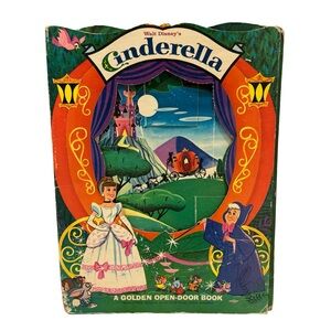 VTG 1965‎ Walt Disney’s Cinderella Golden Open Door Storybook Miniature Books